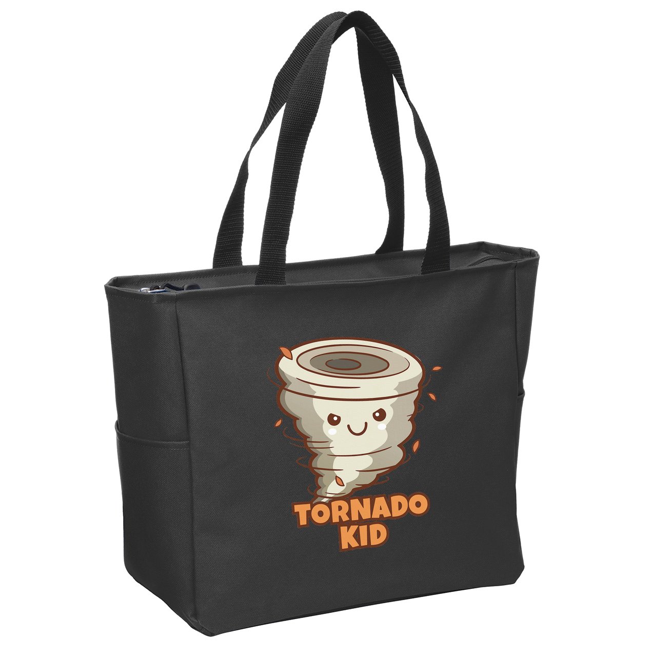 Cute Funny Tornado Active Zip Tote Bag