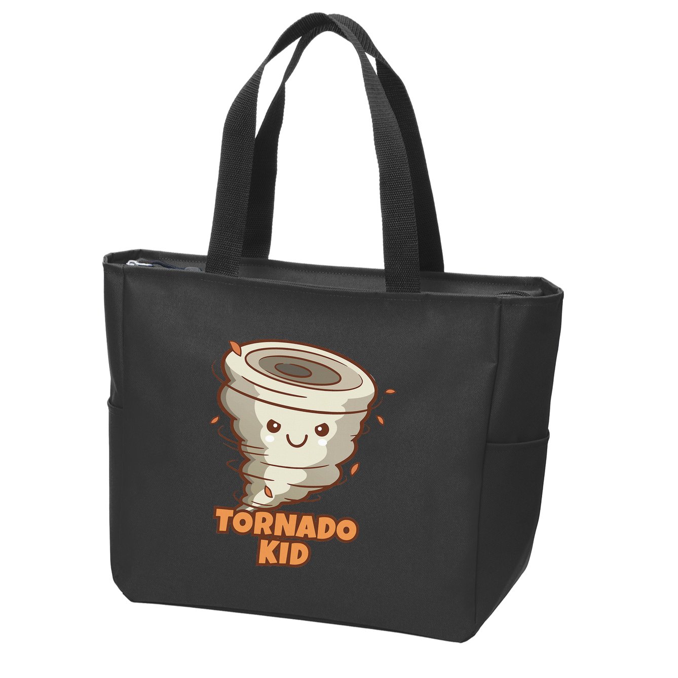 Cute Funny Tornado Active Zip Tote Bag