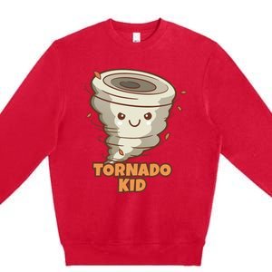 Cute Funny Tornado Active Premium Crewneck Sweatshirt