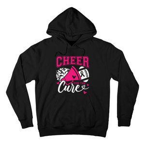 Cheer For The Cure Breast Cancer Cheerleader Pink October Hoodie