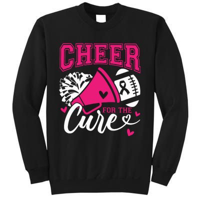 Cheer For The Cure Breast Cancer Cheerleader Pink October Sweatshirt