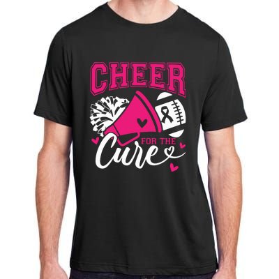 Cheer For The Cure Breast Cancer Cheerleader Pink October Adult ChromaSoft Performance T-Shirt