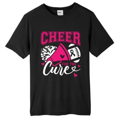 Cheer For The Cure Breast Cancer Cheerleader Pink October Tall Fusion ChromaSoft Performance T-Shirt