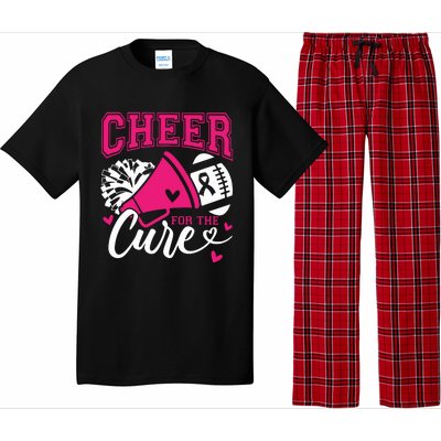 Cheer For The Cure Breast Cancer Cheerleader Pink October Pajama Set