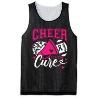 Cheer For The Cure Breast Cancer Cheerleader Pink October Mesh Reversible Basketball Jersey Tank