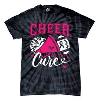 Cheer For The Cure Breast Cancer Cheerleader Pink October Tie-Dye T-Shirt