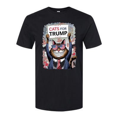 Cats For Trump 2024 Kittens And Ducks Softstyle® CVC T-Shirt