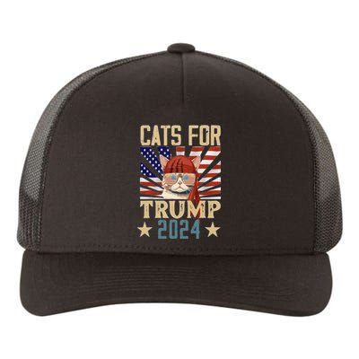 Cat For Trump 2024 Yupoong Adult 5-Panel Trucker Hat