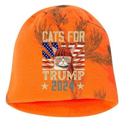 Cat For Trump 2024 Kati - Camo Knit Beanie