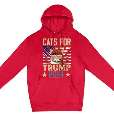 Cat For Trump 2024 Premium Pullover Hoodie