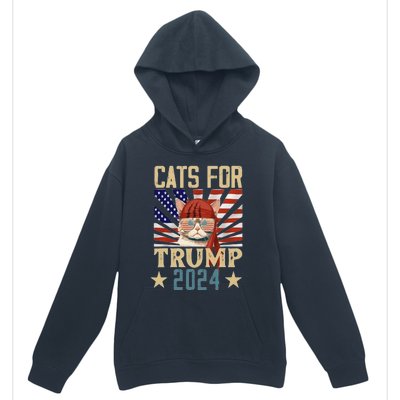 Cat For Trump 2024 Urban Pullover Hoodie