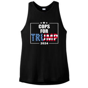 Cops For Trump 2024 Ladies PosiCharge Tri-Blend Wicking Tank