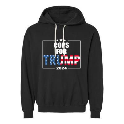 Cops For Trump 2024 Garment-Dyed Fleece Hoodie