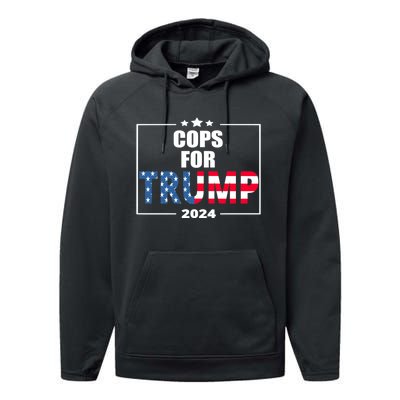 Cops For Trump 2024 Performance Fleece Hoodie