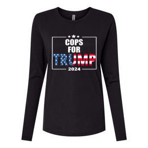 Cops For Trump 2024 Womens Cotton Relaxed Long Sleeve T-Shirt