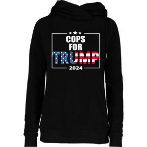 Cops For Trump 2024 Womens Funnel Neck Pullover Hood