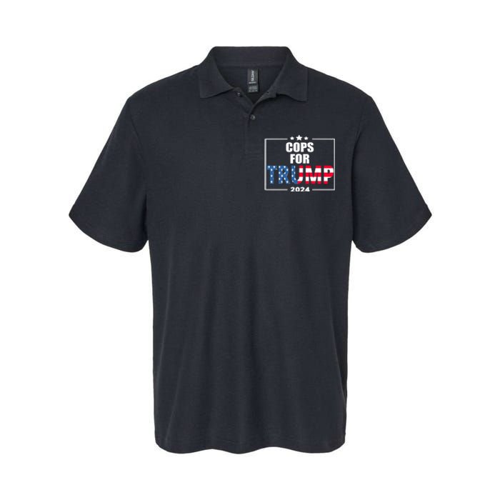 Cops For Trump 2024 Softstyle Adult Sport Polo