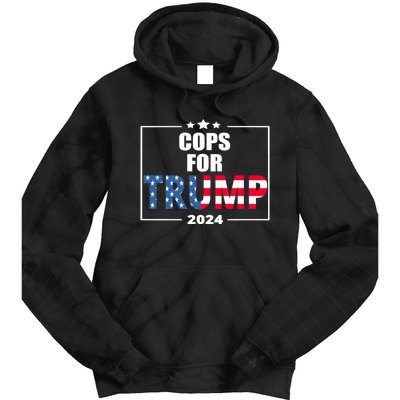 Cops For Trump 2024 Tie Dye Hoodie