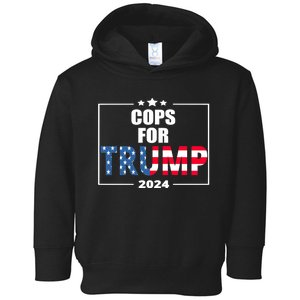 Cops For Trump 2024 Toddler Hoodie