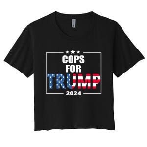 Cops For Trump 2024 Women's Crop Top Tee