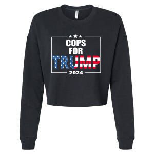 Cops For Trump 2024 Cropped Pullover Crew