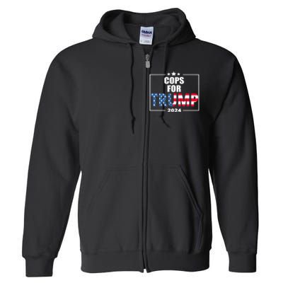 Cops For Trump 2024 Full Zip Hoodie