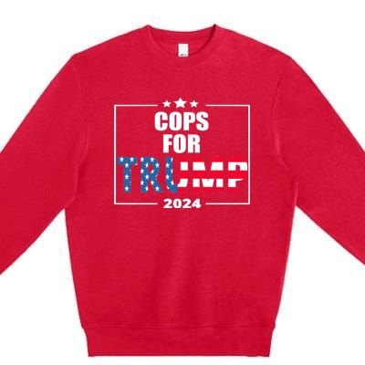 Cops For Trump 2024 Premium Crewneck Sweatshirt