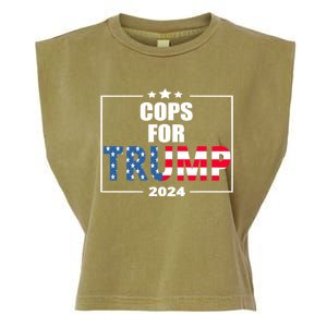 Cops For Trump 2024 Garment-Dyed Women's Muscle Tee