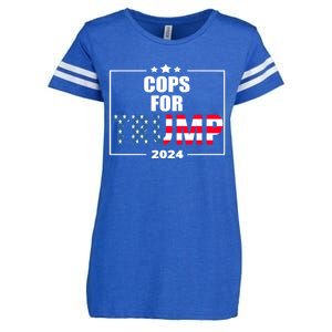 Cops For Trump 2024 Enza Ladies Jersey Football T-Shirt