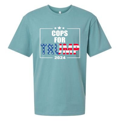 Cops For Trump 2024 Sueded Cloud Jersey T-Shirt