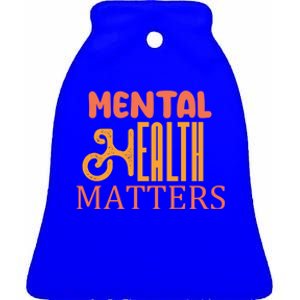 Cute Fight The Stigma World Tal Health Awareness Month Cute Gift Ceramic Bell Ornament