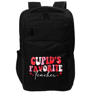 Cupid's Favorite Teacher Groovy Valentines Day Wo Impact Tech Backpack