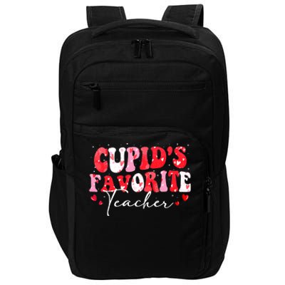 Cupid's Favorite Teacher Groovy Valentines Day Wo Impact Tech Backpack