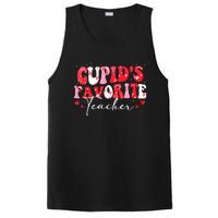 Cupid's Favorite Teacher Groovy Valentines Day Wo PosiCharge Competitor Tank