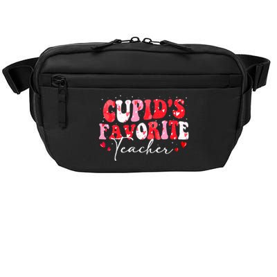 Cupid's Favorite Teacher Groovy Valentines Day Wo Crossbody Pack