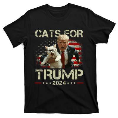 Cats For Trump 2024 Funny Vote For Trump Cats 2024 T-Shirt