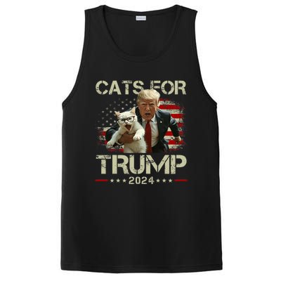 Cats For Trump 2024 Funny Vote For Trump Cats 2024 PosiCharge Competitor Tank