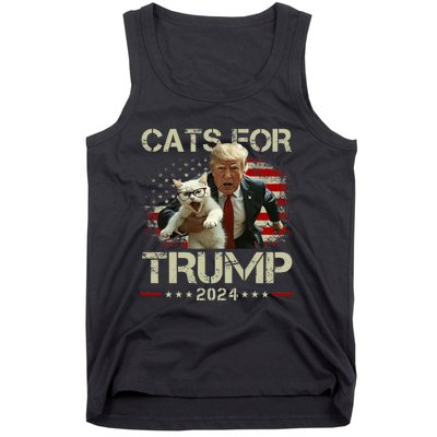 Cats For Trump 2024 Funny Vote For Trump Cats 2024 Tank Top