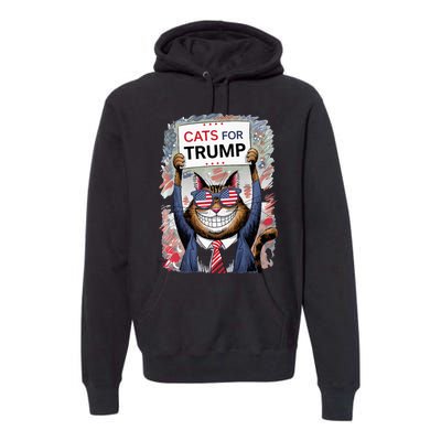 Cats For Trump 2024 Kittens And Ducks For Trump Vance 2024 Premium Premium Hoodie