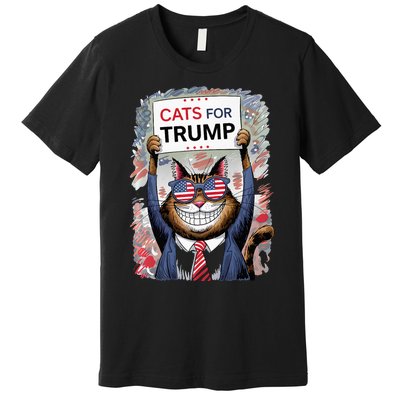 Cats For Trump 2024 Kittens And Ducks For Trump Vance 2024 Premium Premium T-Shirt