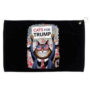 Cats For Trump 2024 Kittens And Ducks For Trump Vance 2024 Premium Grommeted Golf Towel