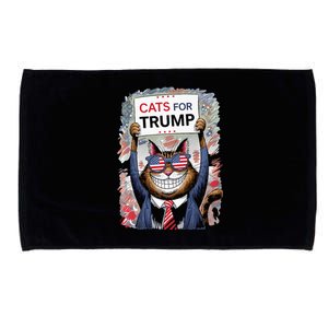 Cats For Trump 2024 Kittens And Ducks For Trump Vance 2024 Premium Microfiber Hand Towel