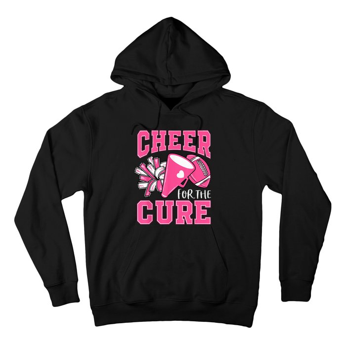 Cheer For The Cure Breast Cancer Awareness Cheerleader Funny Hoodie