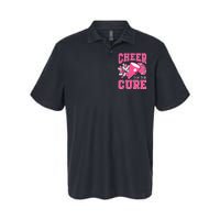 Cheer For The Cure Breast Cancer Awareness Cheerleader Funny Softstyle Adult Sport Polo