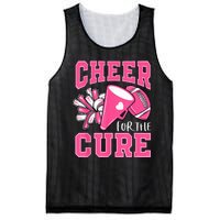 Cheer For The Cure Breast Cancer Awareness Cheerleader Funny Mesh Reversible Basketball Jersey Tank