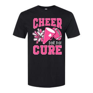 Cheer For The Cure Breast Cancer Awareness Cheerleader Funny Softstyle CVC T-Shirt