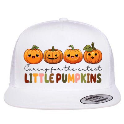 Caring For The Cutest Little Pumpkins Flat Bill Trucker Hat