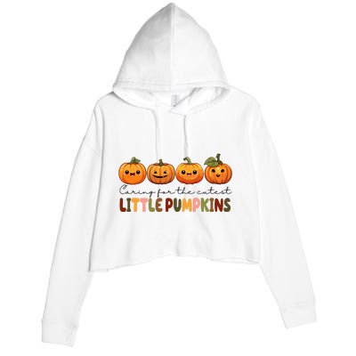 Caring For The Cutest Little Pumpkins Crop Fleece Hoodie