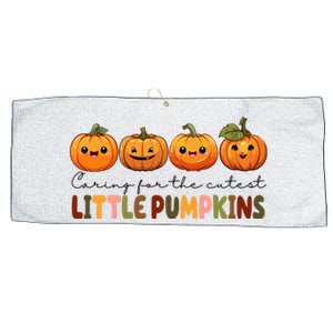 Caring For The Cutest Little Pumpkins Large Microfiber Waffle Golf Towel