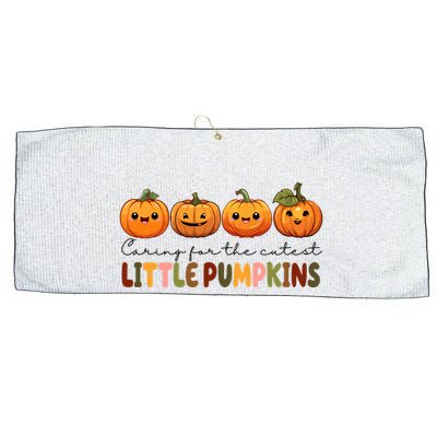 Caring For The Cutest Little Pumpkins Large Microfiber Waffle Golf Towel